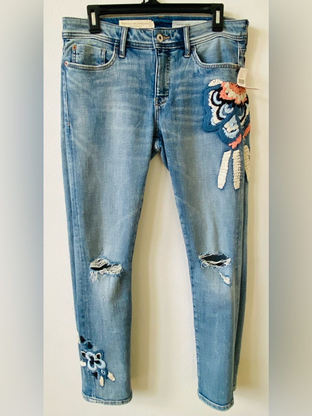 Pilcro and the Letterpress Embroidered Slim Boyfriend Relaxed Jeans  (27)